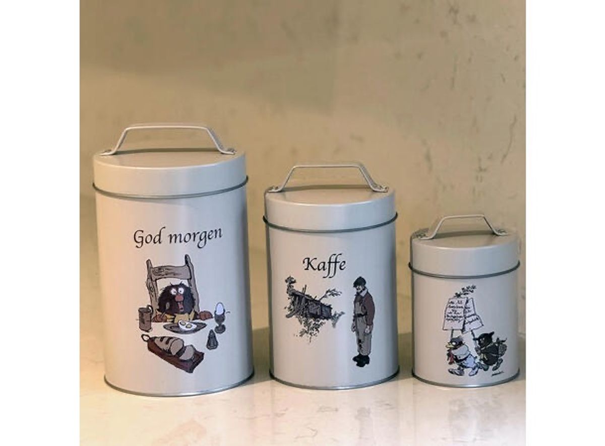 FLåklypa oppbevaringsbokser, sett a 3 stk.