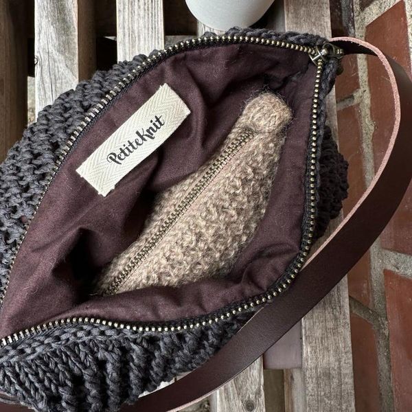 Hovedbilde For til veske 58 cm-rund bunn-brun- PetiteKnit